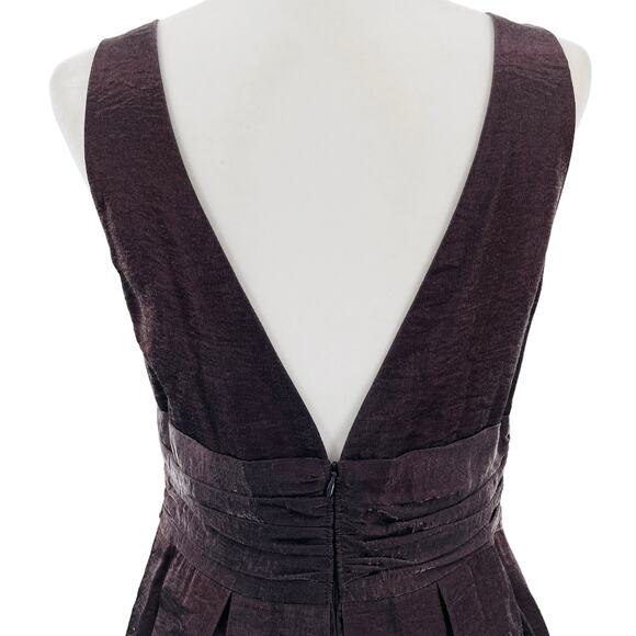 Joseph Ribkoff Brown Iridescent Sleeveless Bubble Hem Cocktail Dress Women Sz 8 - Picture 6 of 13
